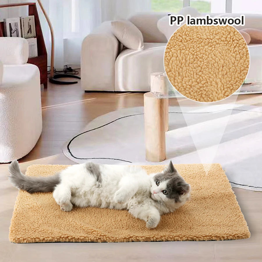 Belro cat and dog warming pad with soft fabric surface, designed for pain relief and comfort for pets.