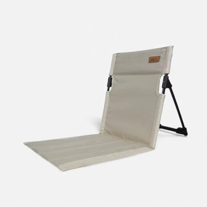 Mivoza foldable floor chair with back support, outdoor garden seating for camping and picnics, lightweight portable folding chair
