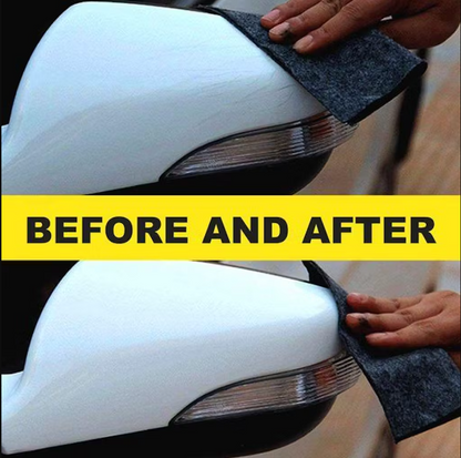 Belro Nano Car Scratch Repair Cloth shown with its soft, textured surface for removing minor scratches on vehicles.