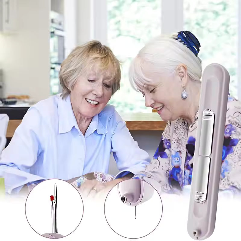 Mivoza 2-in-1 needle threader and seam ripper, compact sewing tool with bonus pack, ideal for sewing and crafting projects.