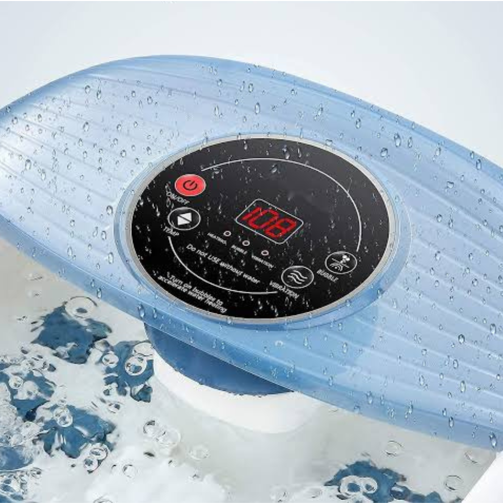 Belro temperature-controlled foot bubble bath massager with vibration function, designed for relaxing health and beauty therapy.