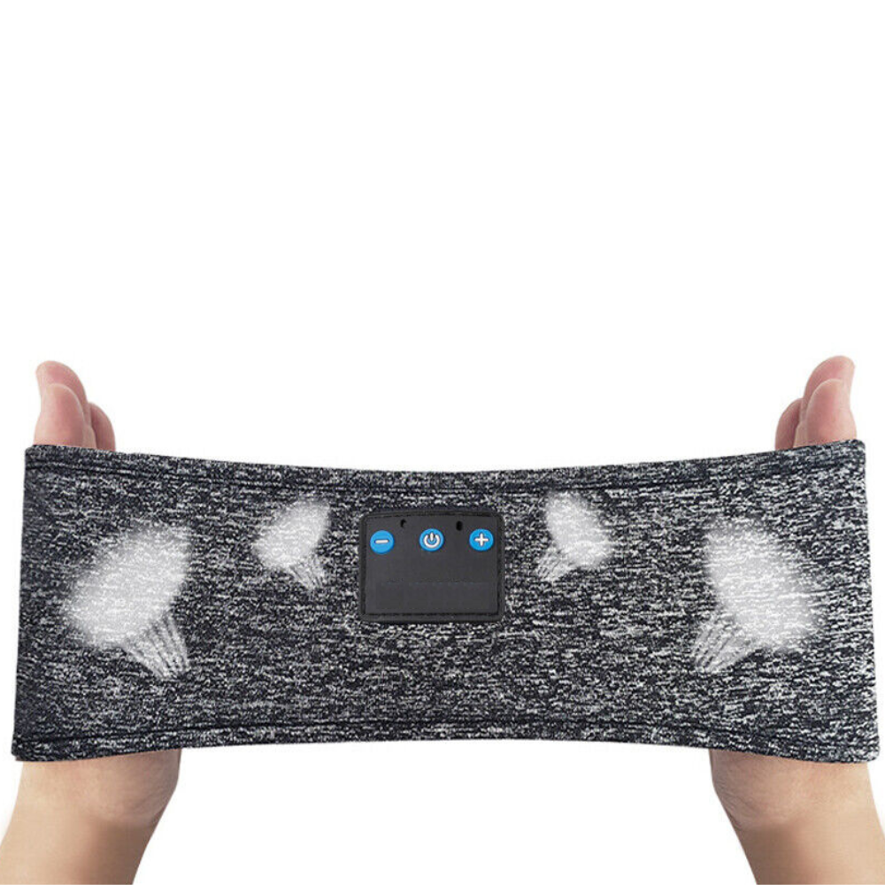 Belro Easy Wear Sports and Sleep Bluetooth Headphones headband with built-in audio speakers for comfortable listening.
