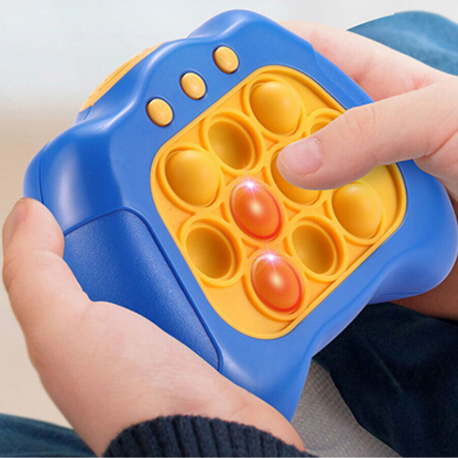 Belro Rapid Pop Light Up Fidget Bubble Game Console with colorful illuminated buttons and compact electronic design.
