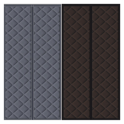 Magnetic thermal winter door insulation curtain by Belro, designed to block drafts and improve home energy efficiency.