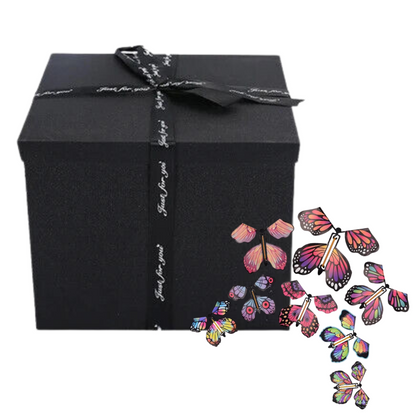 Belro men's DIY Valentine's Day magic butterfly photo surprise gift, featuring colorful butterfly decorations on clothing.