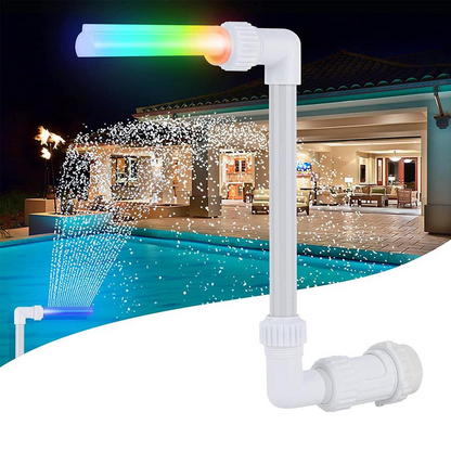 Belro swimming pool fountain spray with luminous light, outdoor garden water feature for backyard pools and decorative water displays