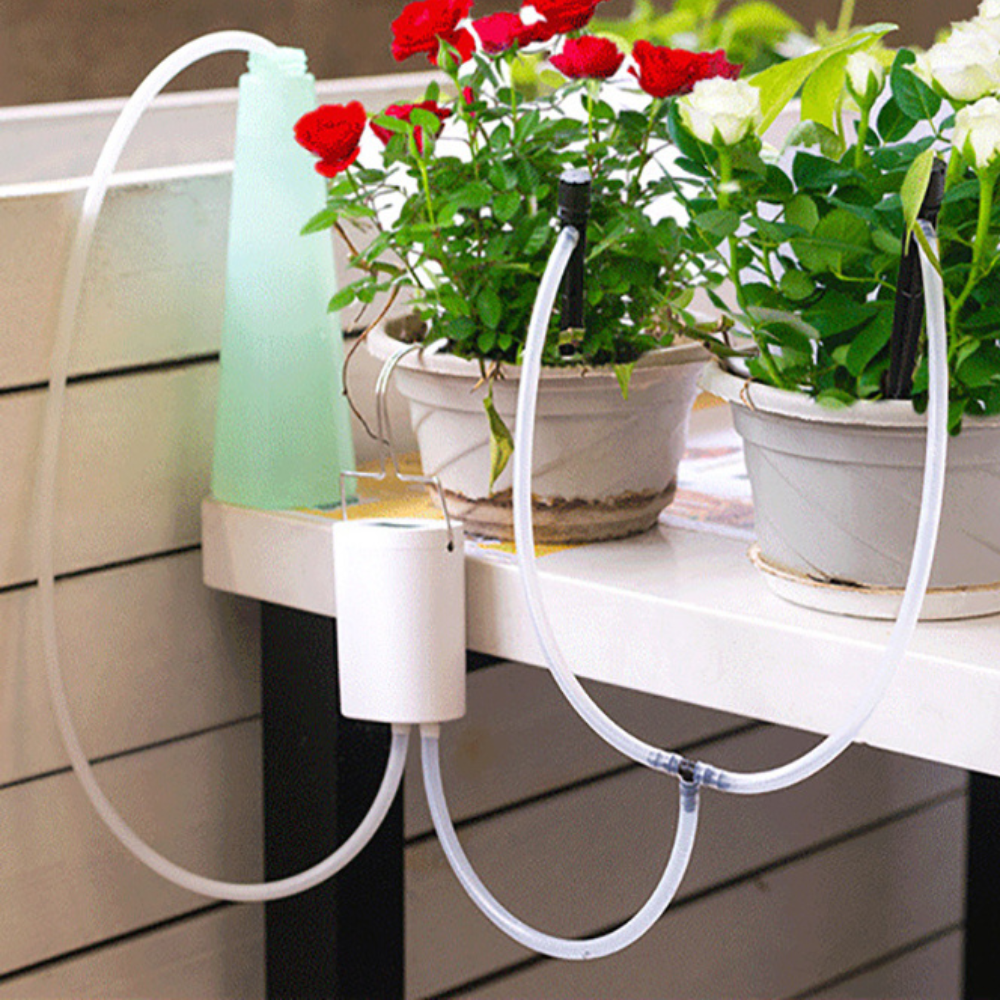 Belro smart garden auto watering system for healthy outdoor plant growth in a home and garden setting.