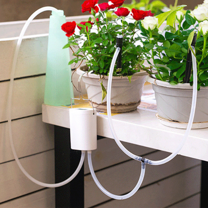 Belro smart garden auto watering system for healthy outdoor plant growth in a home and garden setting.