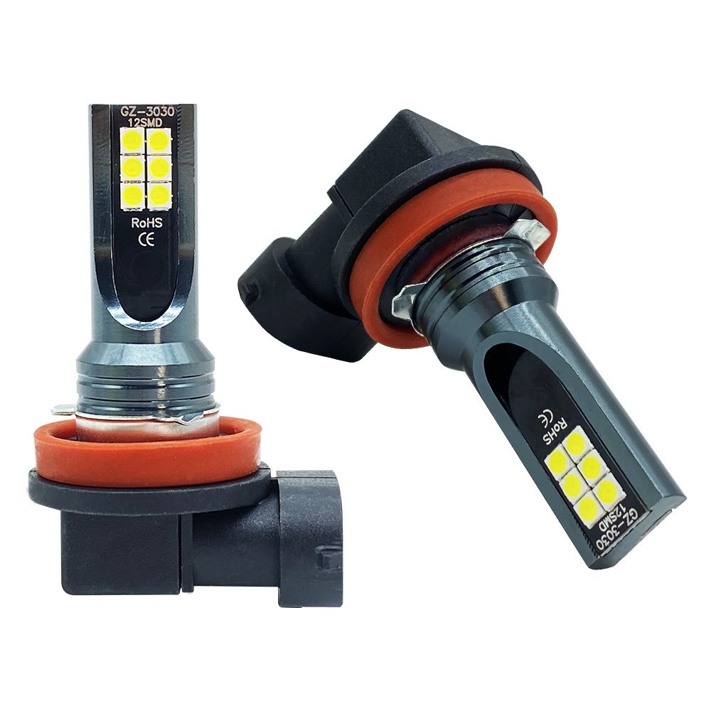 Belro high brightness plug-in car fog lights H8 H9 H11 installed in a vehicle for improved visibility and safety.