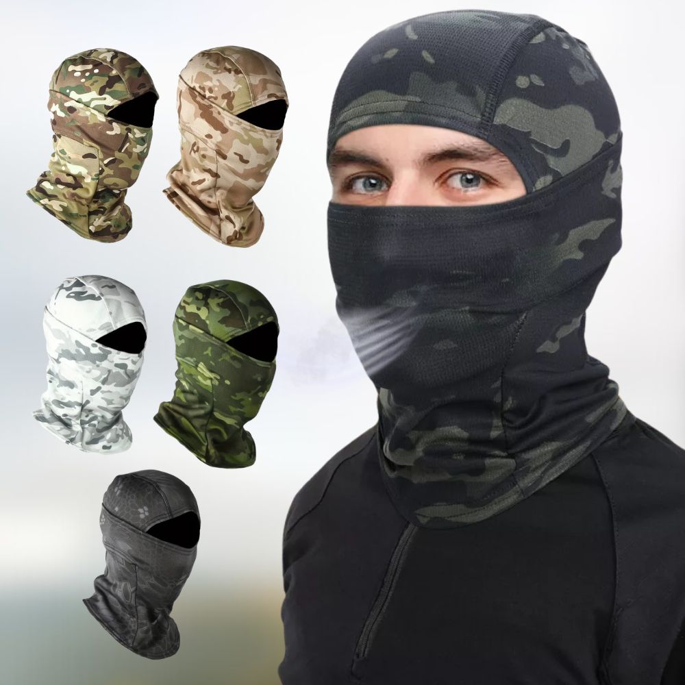 Belro fleece-lined camouflage full face balaclava mask, ideal for cold weather and outdoor activities, covering entire head and neck.