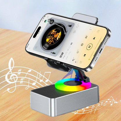 Belro 4-in-1 phone stand with Bluetooth speaker, adjustable holder and built-in audio, perfect for hands-free use and entertainment.