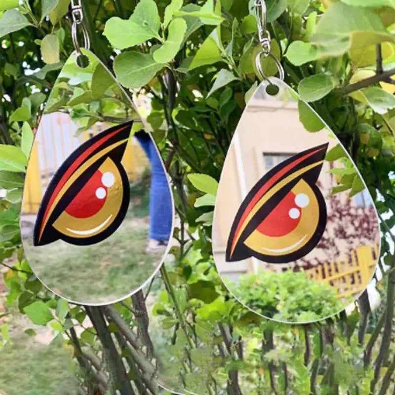 Reflective scare eye disc bird repeller from Belro, designed to deter birds in home and garden decor.
