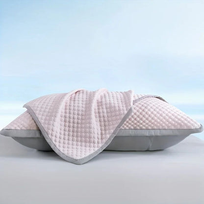 Belro lightweight bedding set with soft bed sheets in a cozy bedroom scene, showcasing breathable, comfortable bedding material.