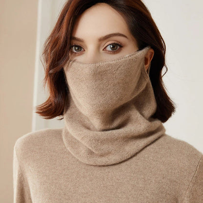 Belro merino wool face mask and winter scarf set, soft and warm clothing accessories for cold weather.