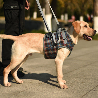 Mivoza orthopedic dog harness with adjustable straps, breathable fabric, and front and rear leg support for mobility and comfort.