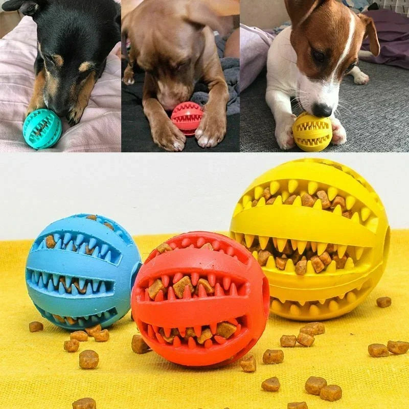 Belro interactive rubber ball for birds, durable pet toy with bright colors and textured surface for entertainment and mental stimulation.