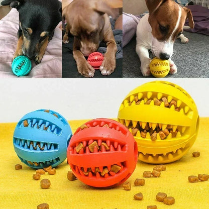 Belro interactive rubber ball for birds, durable pet toy with bright colors and textured surface for entertainment and mental stimulation.