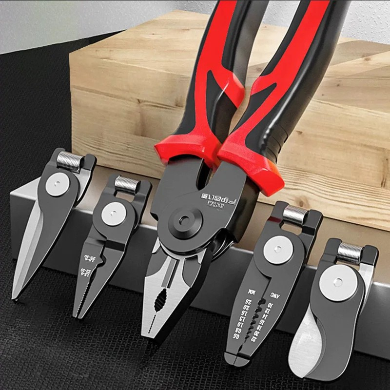 Belro 5-in-1 electric multifunctional pliers set with adjustable jaws, wire cutters, and gripping tools for versatile DIY tasks.