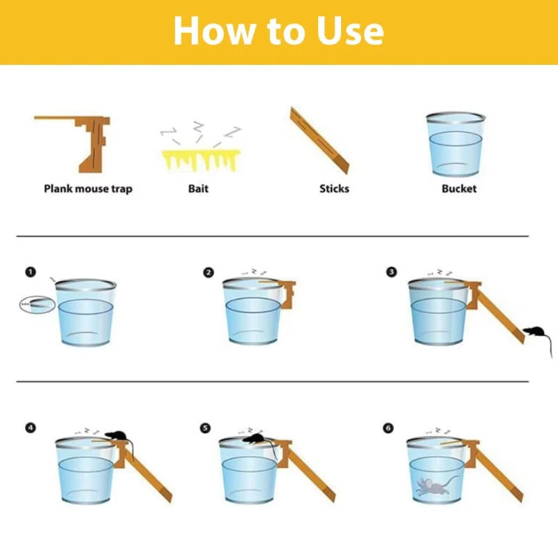 Belro Walk the Plank Humane Reusable Mouse Trap set up outdoors, designed for safe and eco-friendly mouse control in home and garden.