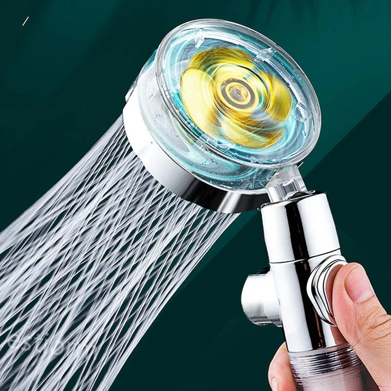 Belro Turbo Propeller Shower Head with adjustable spray settings, chrome finish, and ergonomic design for a refreshing shower experience.