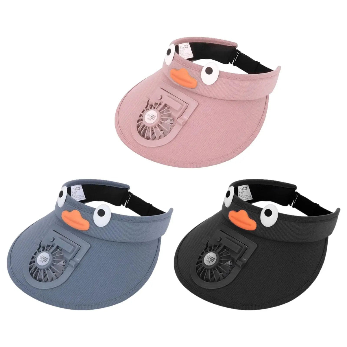 Kids sun visor hat with cooling fan from Belro, lightweight hat with adjustable strap and built-in fan for sun protection and cooling.