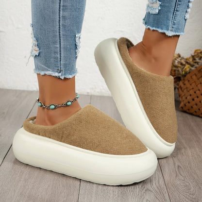 Belro warm plush indoor winter slippers for women with soft, cozy interior and slip-on design for comfort and warmth.