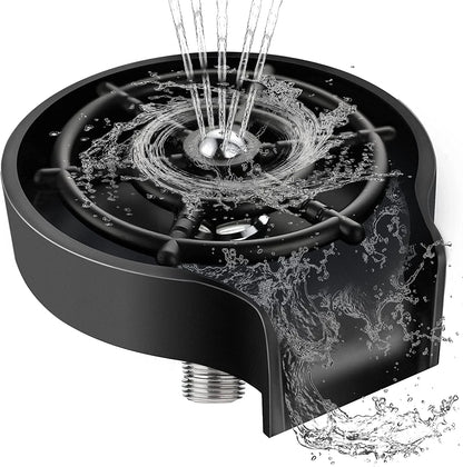 Belro high pressure kitchen sink cup rinser attached to a kitchen sink, made of durable tools and hardware for cleaning cups.