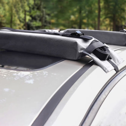 Belro Universal Car Soft Roof Rack Protection Pads installed on a vehicle roof for added cargo safety and protection.
