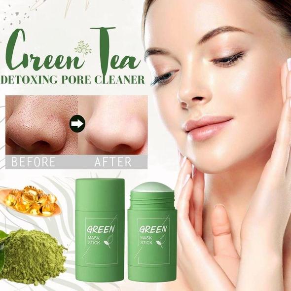 Belro Green Tea Clay Deep Cleanse Mask Stick showing the portable face mask stick with green tea clay for deep skin cleansing.