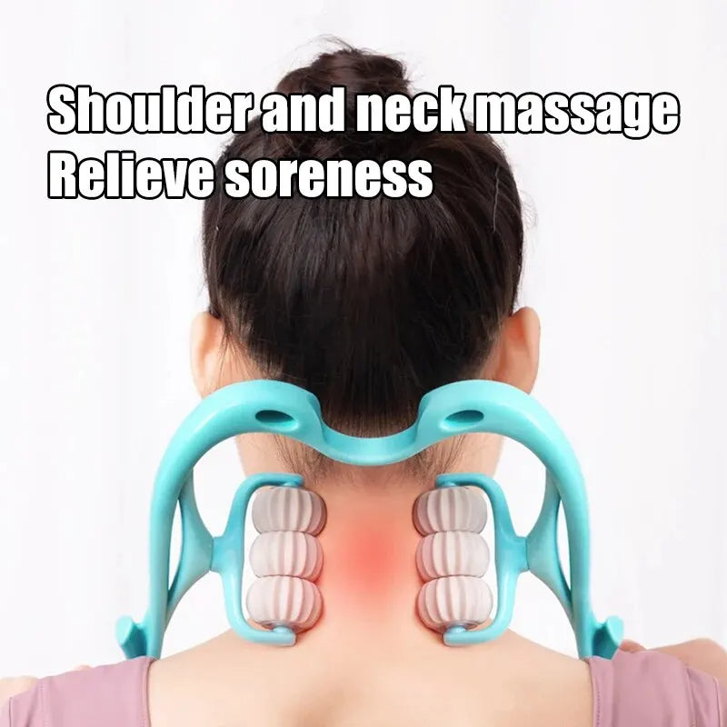 Belro manual neck and shoulder massager with kneading rollers for targeted relaxation and muscle relief.