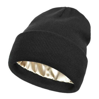 Belro satin-lined women's beanie hat featuring a cozy, stylish winter cap with smooth satin lining for added comfort.