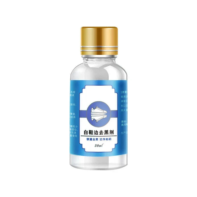 Belro Shoes Whitening Cleaner for men, demonstrating cleaning action on white footwear to restore brightness and freshness.