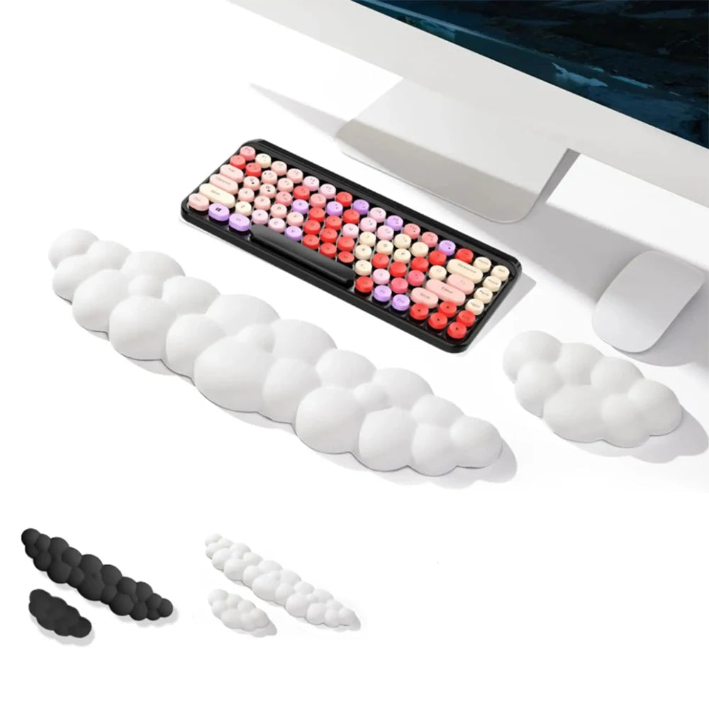 Belro Memory Foam Cloud Wrist Rest for keyboards, soft ergonomic support for comfortable computer use.