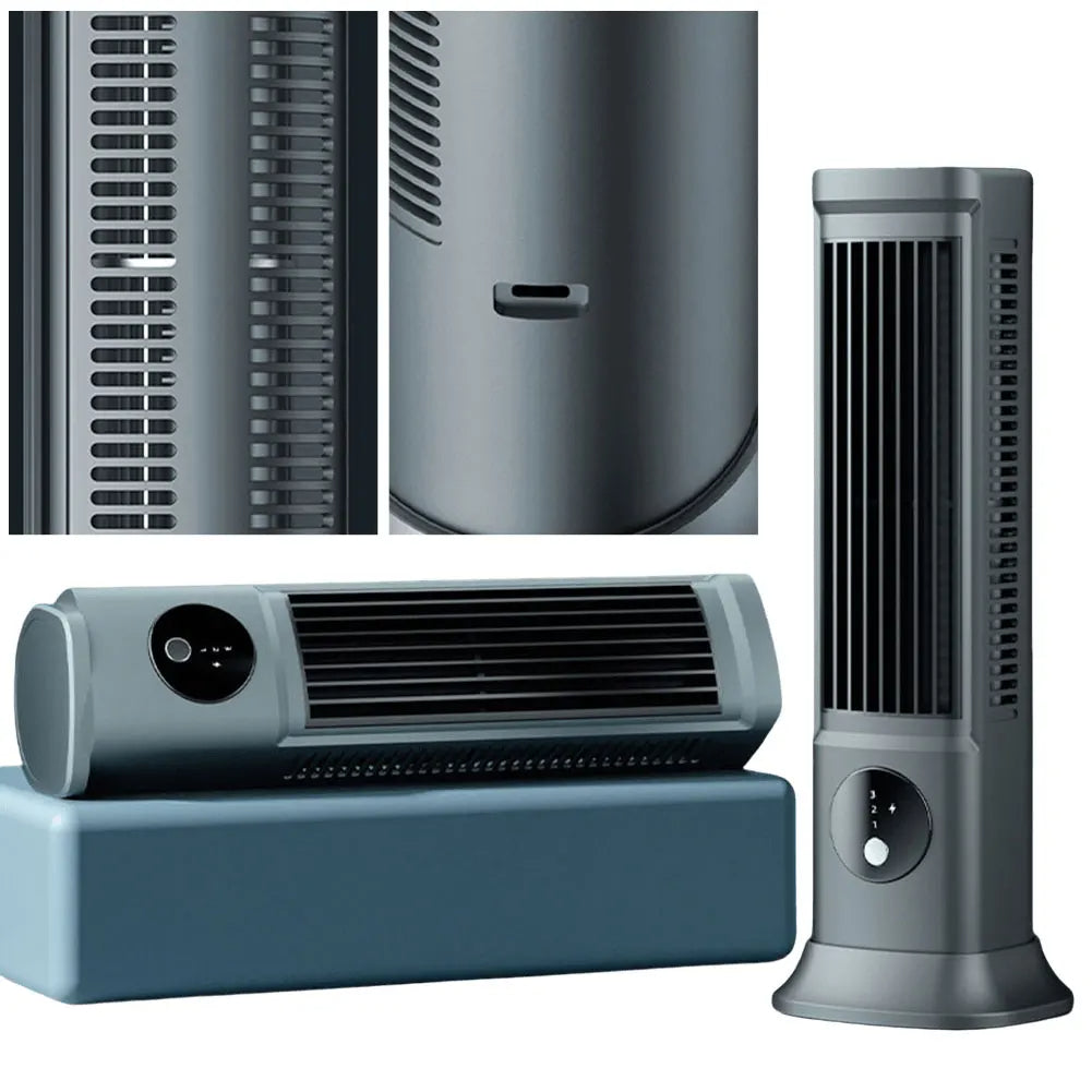 Mini rechargeable Belro desk fan, portable electronic home appliance with cooling blades for personal use.