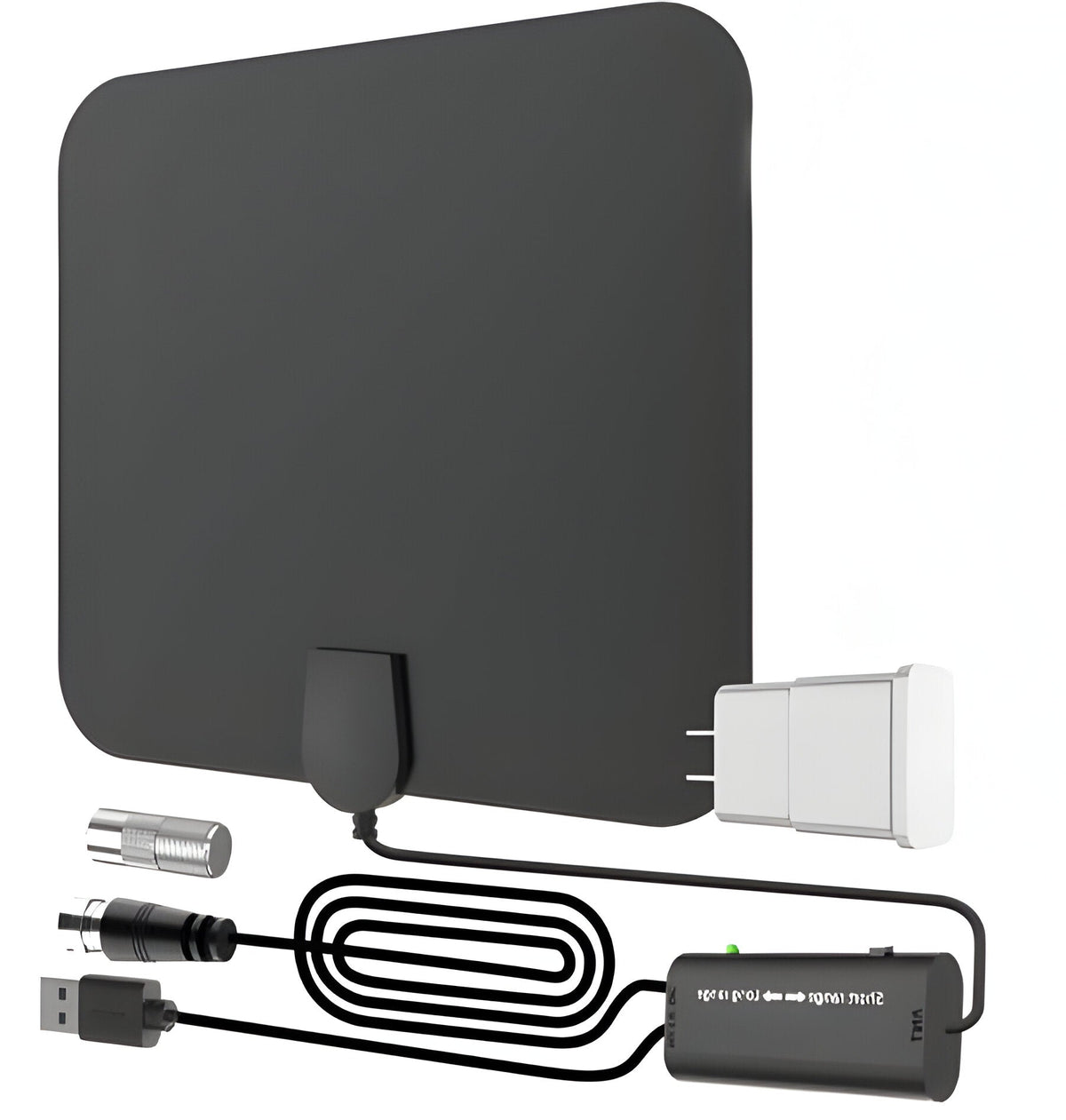 Belro 300 Miles indoor digital HDTV antenna with signal booster, compact electronics device for free over-the-air TV reception.