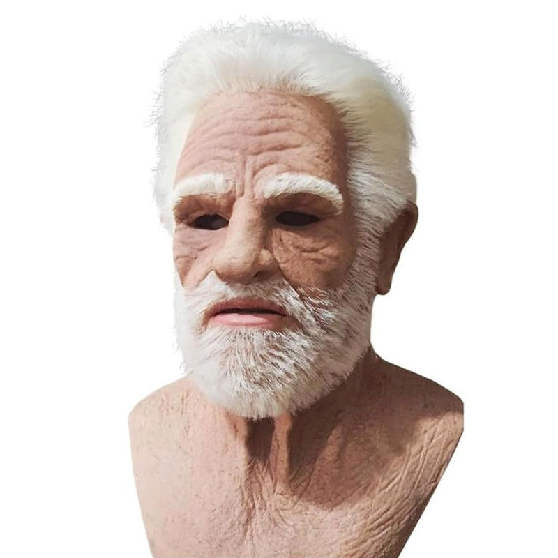 Realistic full face latex Halloween mask by BowLift, detailed spooky design for cosplay and costume wear.