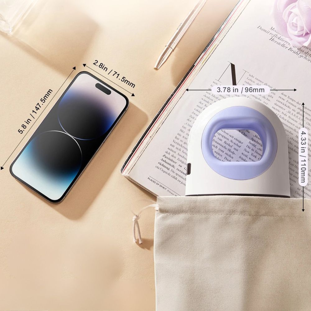 Mini heat press sublimation machine by Belro for DIY clothing crafts, shown in a compact design suitable for men's apparel projects.