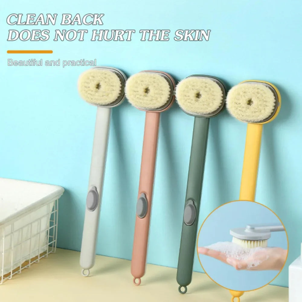 Belro long handle back scrubber for shower, with textured surface for effective skin cleansing and massage.