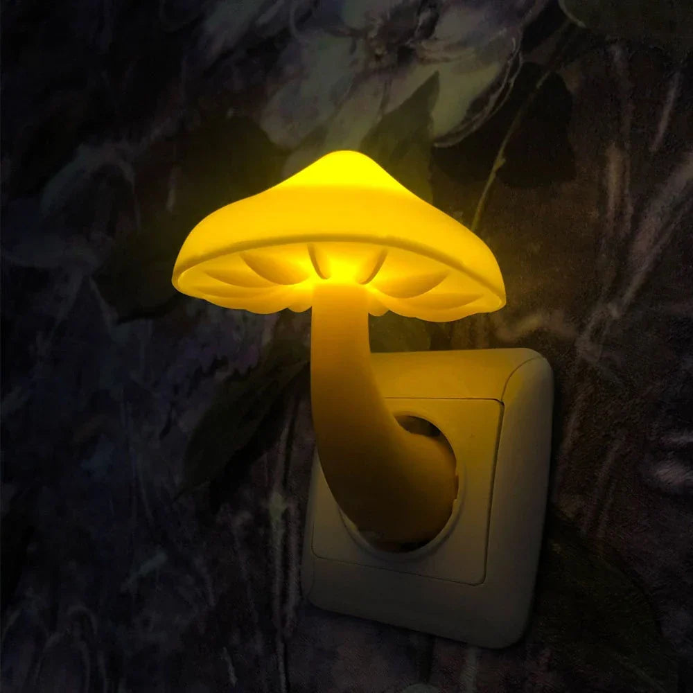 Belro Mushroom Light night light with a whimsical mushroom shape, soft glow, and modern electronic lighting design.