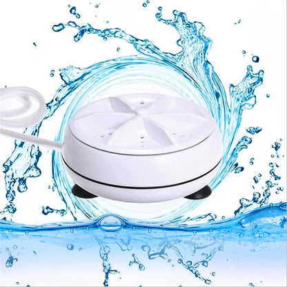Belro Mini Ultrasonic Washing Machine for home and outdoor use, compact appliance with control panel and stainless steel drum.