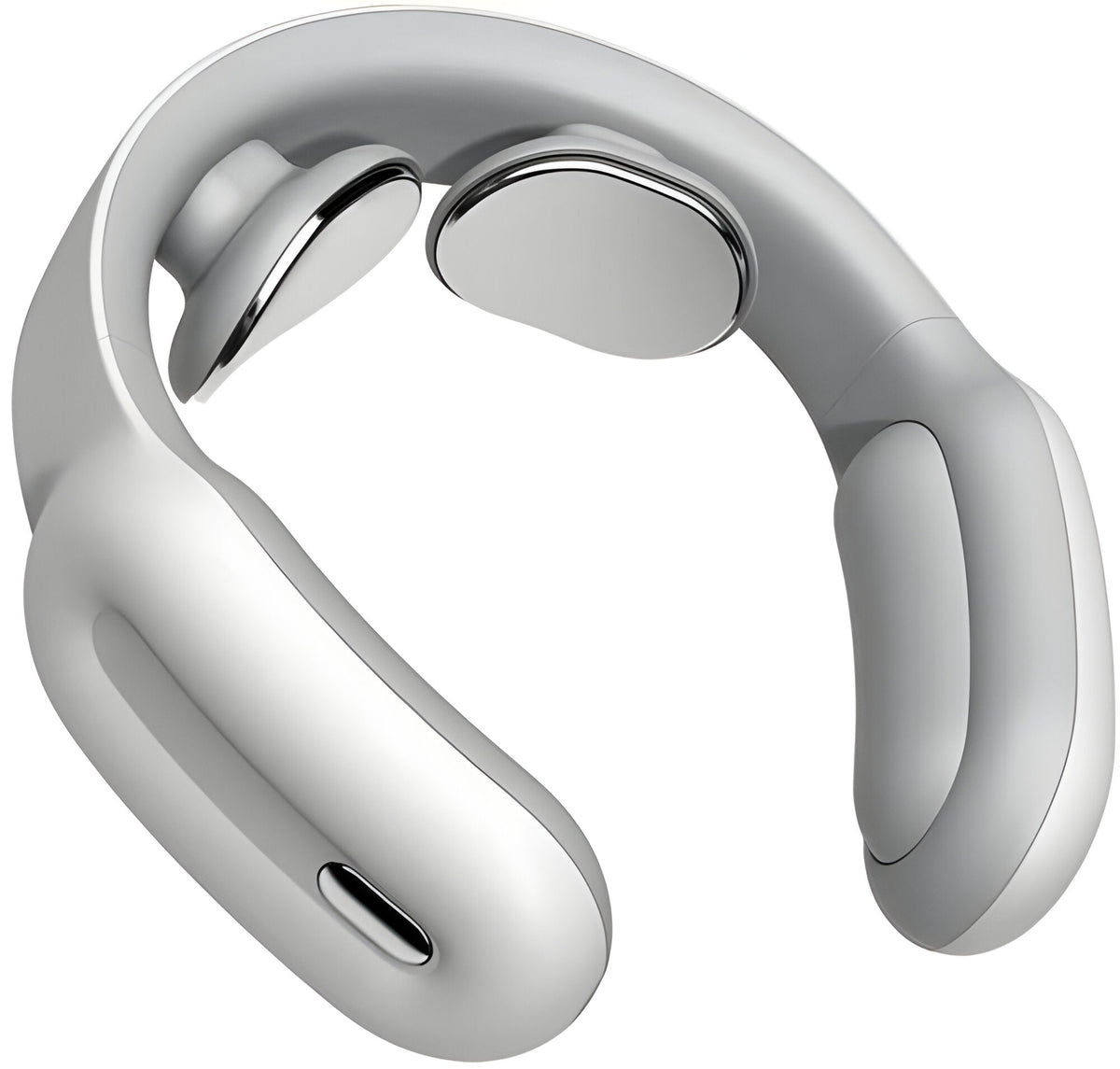 Belro Pulse & Heat Intelligent Neck Massager showing ergonomic design with adjustable straps and control buttons for personalized relief.