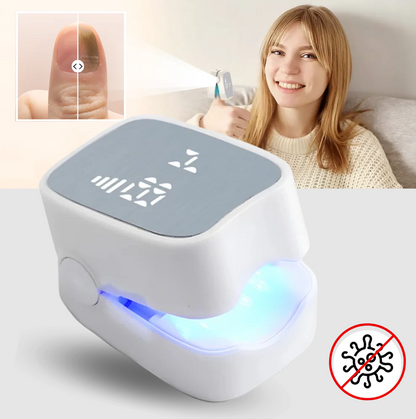 Belro painless nail fungus laser device used for health and beauty, shown in a close-up image with a sleek design.
