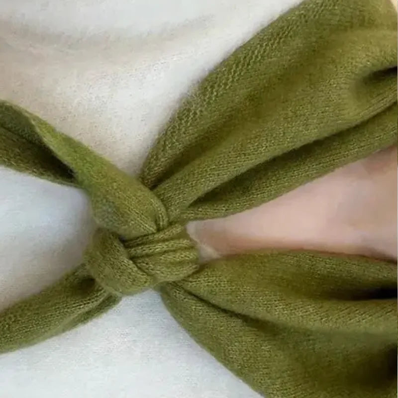 Korean style knitted winter scarf for women in beige, soft and cozy, designed by Belro, perfect for cold weather accessories.