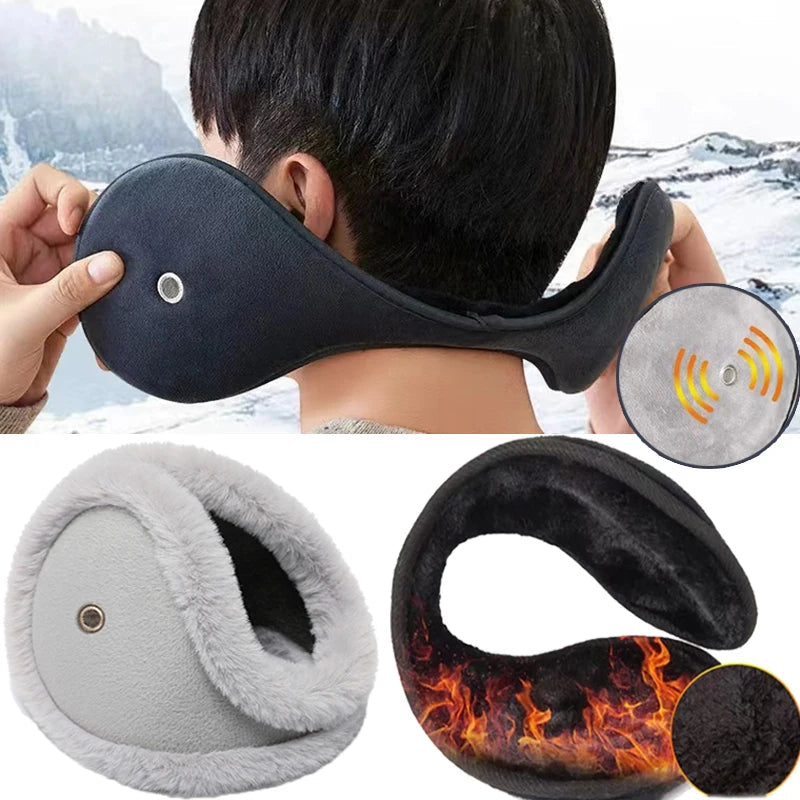 Belro plush winter ear muffs with attached earpiece, soft fabric, and comfortable fit for cold weather warmth.