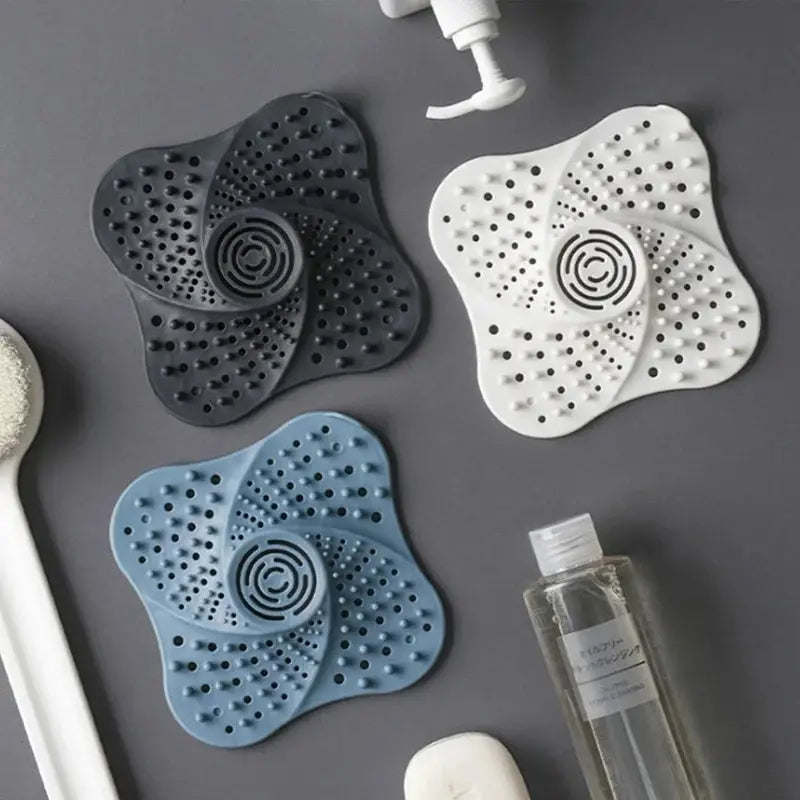 Belro anti-blocking spiral shower drain hair catcher in kitchen with a sleek, durable design for preventing drain clogs.