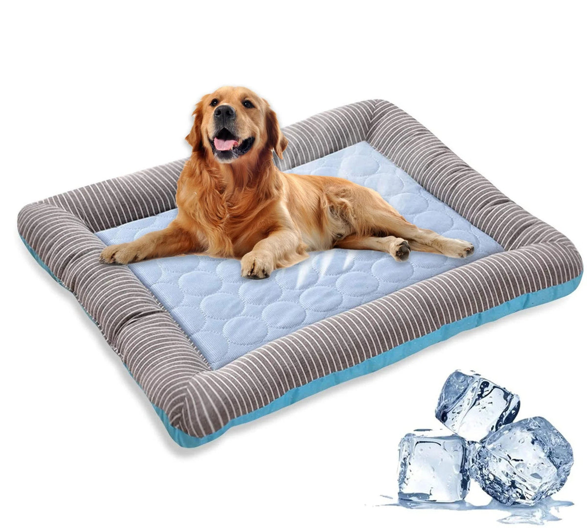 Belro cooling dog bed made with ice silk material, soft and breathable pet bed for dogs to stay cool and comfortable.