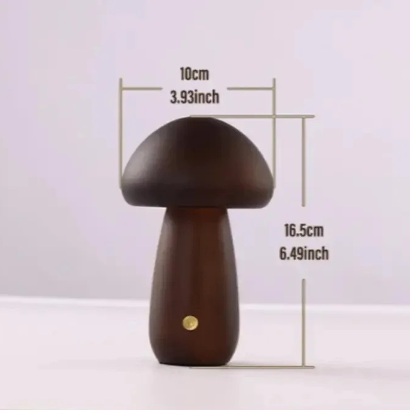 Belro mushroom night light bedside lamp glowing softly, perfect for cozy bedrooms and ambient lighting.