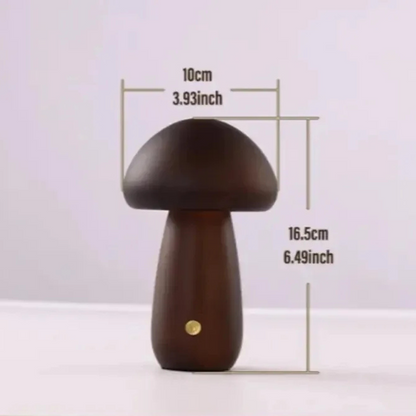 Belro mushroom night light bedside lamp glowing softly, perfect for cozy bedrooms and ambient lighting.