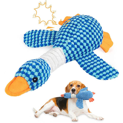 Belro plush dog chew toy with squeaker for pets, soft and durable, designed for fun and playtime.