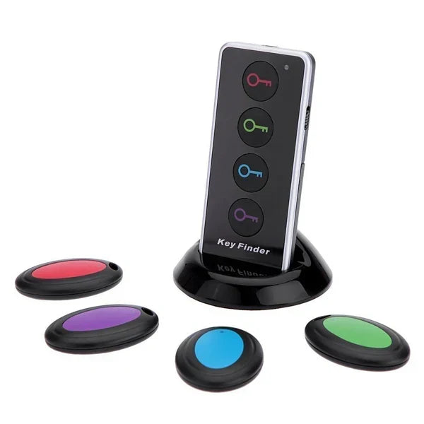 Belro anti-lost transmitter for keys and wallet with 4-in-1 LED wireless remote, compact electronic GPS device for tracking valuables.